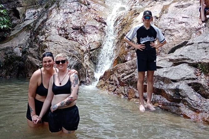 Batu Caves, Waterfalls, Hotspring, Batik & Pewter Tour with Lunch - Kanching Falls: walking to lower tiers and optional dips